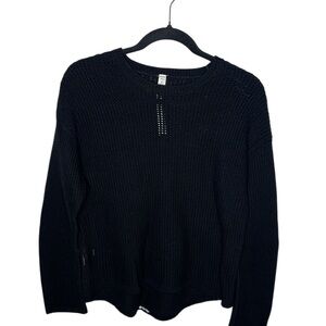 Lululemon Athletica Black Crew Neck Sweater